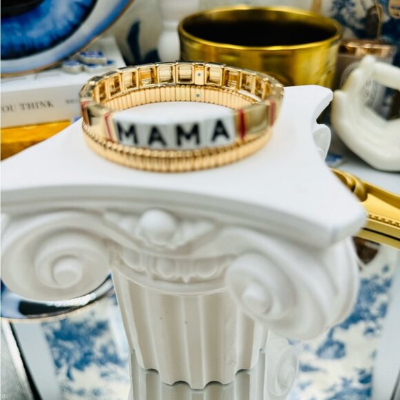 🆕 ROXANNE ASSOULIN 🧿 NWOT Golden MAMA Bracelet Set - Set of 2 - Picture 8 of 14